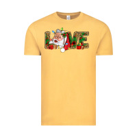 Vintage Mustard Love And Santa With Gift Boxes Vintage Tee - BundleAndBundleShop