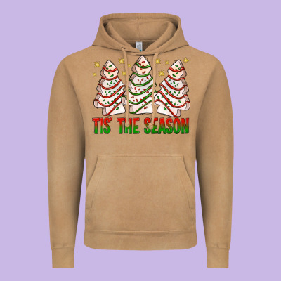 Tis' The Season With Christmas Cakes  Bbs Vintage Hoodie Designed By Bundleandbundleshop