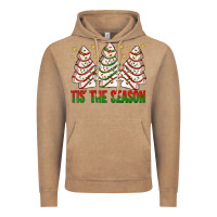 Vintage Coffee tis' the season with christmas cakes  bbs Vintage Hoodie - BundleAndBundleShop