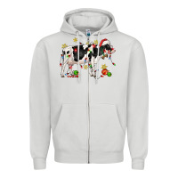 Dove Grey christmas holstein cow Zipper Hoodie - CowGirlArtShop