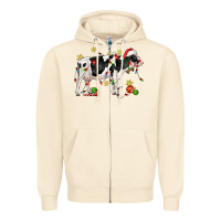 Sandshell christmas holstein cow Zipper Hoodie - CowGirlArtShop