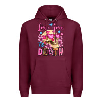 Burgundy love you to death olivia Premium Hoodie - OliviaCreatesArt