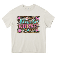Cream blessed nurse Heavy Core Tee - BarkalooDesign