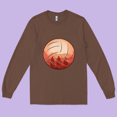 Cowboy Sunset Volleyball Long Sleeve Tee Designed By Bettercallsaul