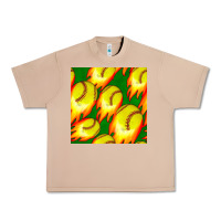 Burro softball fire ball seamless pattern Urban Heavy Tee - BundleAndBundleShop