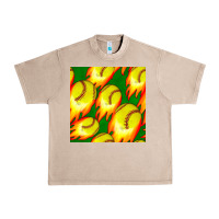 French Oak softball fire ball seamless pattern Urban Heavy Tee - BundleAndBundleShop