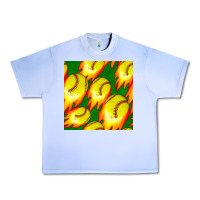 Grape Ice softball fire ball seamless pattern Urban Heavy Tee - BundleAndBundleShop