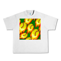 Lunar Rock softball fire ball seamless pattern Urban Heavy Tee - BundleAndBundleShop