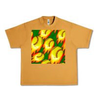 Peanut Butter softball fire ball seamless pattern Urban Heavy Tee - BundleAndBundleShop
