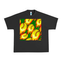 Pigment Black softball fire ball seamless pattern Urban Heavy Tee - BundleAndBundleShop