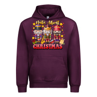 Mauve Wine Nuts About Christmas Urban Hoodie - CowhideDigitalArt