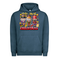 Pigment Midnight Navy Nuts About Christmas Urban Hoodie - CowhideDigitalArt