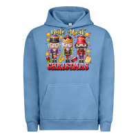 Pigment Pebble Blue Nuts About Christmas Urban Hoodie - CowhideDigitalArt