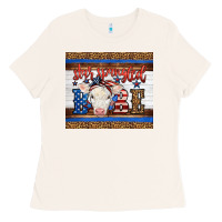 Bone Western Star Spangled Baby Cow Ladies Tee - LillyAllenDesigns