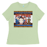 Matcha Western Star Spangled Baby Cow Ladies Tee - LillyAllenDesigns