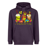 Plum It's Game Day Y'all Softball Coffee Cups Heavyweight Hoodie - FaDigitalArtStudio