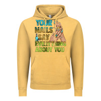 Vintage Mustard your nails say everything about you bbs Vintage Hoodie - BundleAndBundleShop