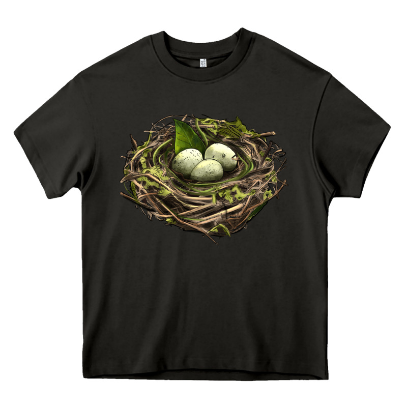 Bird Nest With Eggs Heavy Core Tee by LillyAllenDesigns | Teevron