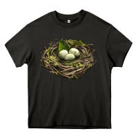 Asphalt Bird Nest With Eggs Heavy Core Tee - LillyAllenDesigns