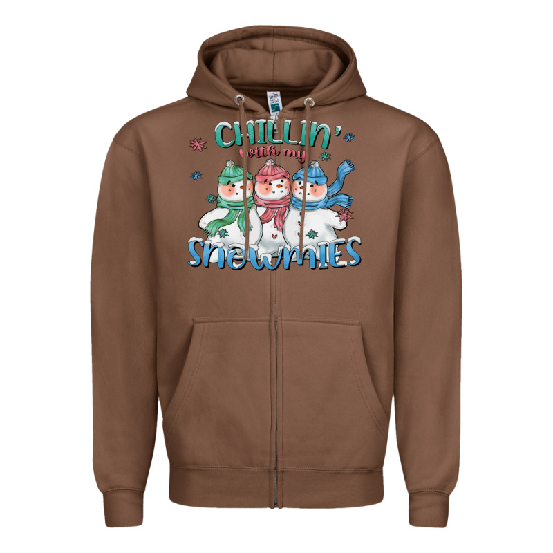 Chillin With My Snowmies Zipper Hoodie by CowGirlArtShop | Teevron