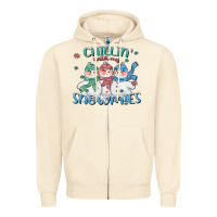 Sandshell chillin with my snowmies Zipper Hoodie - CowGirlArtShop