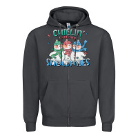 Smoke chillin with my snowmies Zipper Hoodie - CowGirlArtShop
