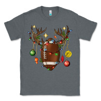 Charcoal Heather American Football Horn Christmas Classic Tee - BundleAndBundleShop