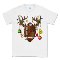 White American Football Horn Christmas Classic Tee - BundleAndBundleShop