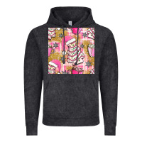 Vintage Black christmas cake and pink mug seamless pattern bbs Vintage Hoodie - BundleAndBundleShop