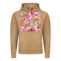 Vintage Camel christmas cake and pink mug seamless pattern bbs Vintage Hoodie - BundleAndBundleShop