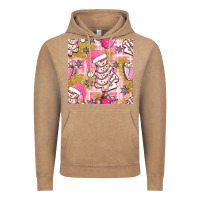Vintage Coffee christmas cake and pink mug seamless pattern bbs Vintage Hoodie - BundleAndBundleShop