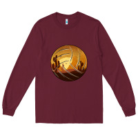 Burgundy Desert Cactus Sunset Volleyball Long Sleeve Tee - Bettercallsaul