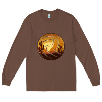 Desert Cactus Sunset Volleyball Long Sleeve Tee | Teevron