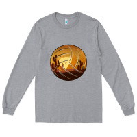 Heather Grey Desert Cactus Sunset Volleyball Long Sleeve Tee - Bettercallsaul