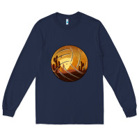 Navy Desert Cactus Sunset Volleyball Long Sleeve Tee - Bettercallsaul