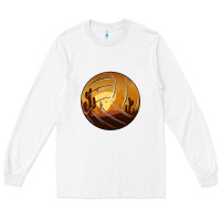 White Desert Cactus Sunset Volleyball Long Sleeve Tee - Bettercallsaul