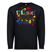 Black straight against hate Premium Sweatshirt - FaDigitalArtStudio