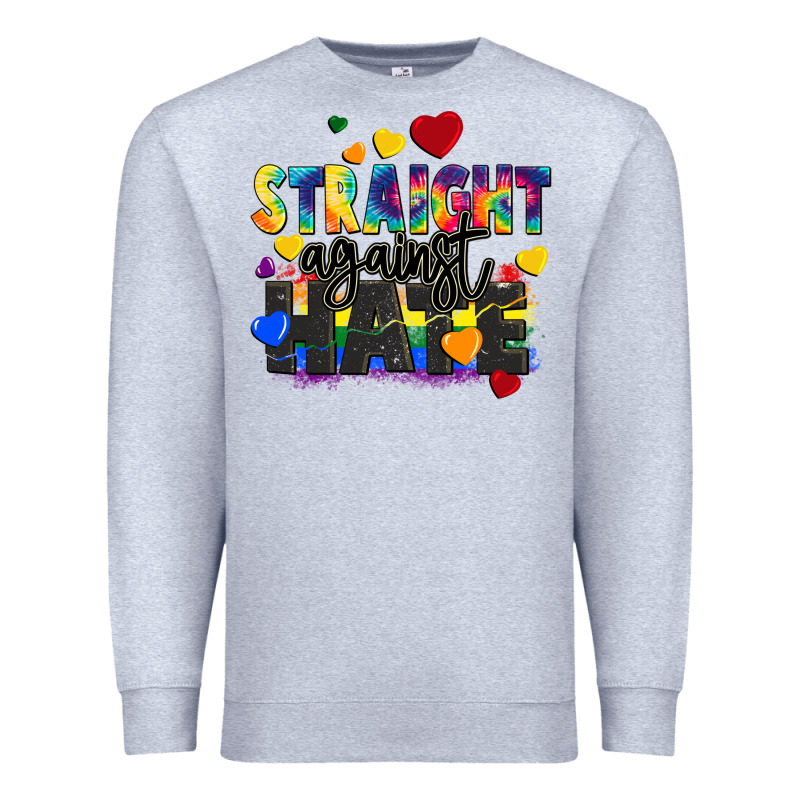 Straight Against Hate Premium Sweatshirt by FaDigitalArtStudio | Teevron