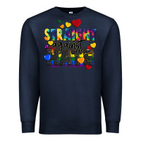 Navy straight against hate Premium Sweatshirt - FaDigitalArtStudio
