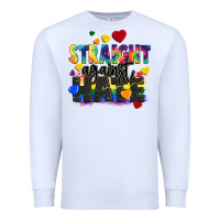 White straight against hate Premium Sweatshirt - FaDigitalArtStudio