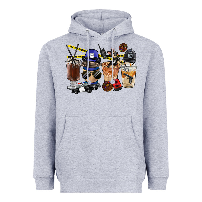 Police Coffee Cups Heavyweight Hoodie by FaDigitalArtStudio | Teevron