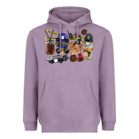 Lavender Police Coffee Cups Heavyweight Hoodie - FaDigitalArtStudio