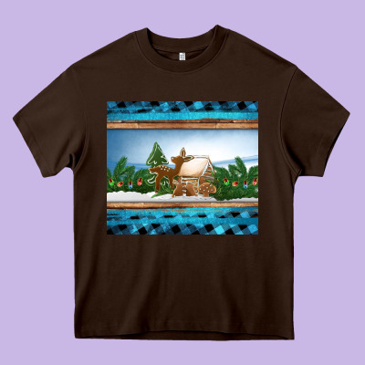 Christmas Cookie Jar Heavy Core Tee Designed By Jasminsmagicworld