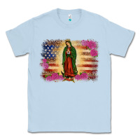 Dusty Blue america our lady of guadalupe Classic Tee - JahusDesignShop