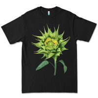 Black sun fill green green sunflower Premium Tee - LillyAllenDesigns