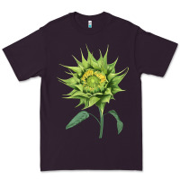 Plum sun fill green green sunflower Premium Tee - LillyAllenDesigns