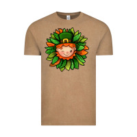 Vintage Coffee St. Patricks Sunflower With Dwarf Vintage Tee - BundleAndBundleShop