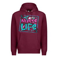 Burgundy nurse life olivia  (1) Premium Hoodie - OliviaCreatesArt
