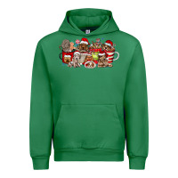 Emerald Christmas Dog Coffee Urban Hoodie - CowhideDigitalArt