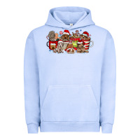 Pigment Grape Ice Christmas Dog Coffee Urban Hoodie - CowhideDigitalArt